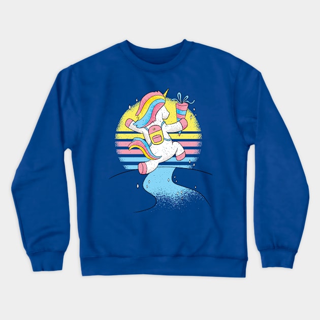 Happy Unicorn Crewneck Sweatshirt by Hmus